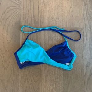 Blue 2 Toned Swim Top - PINK